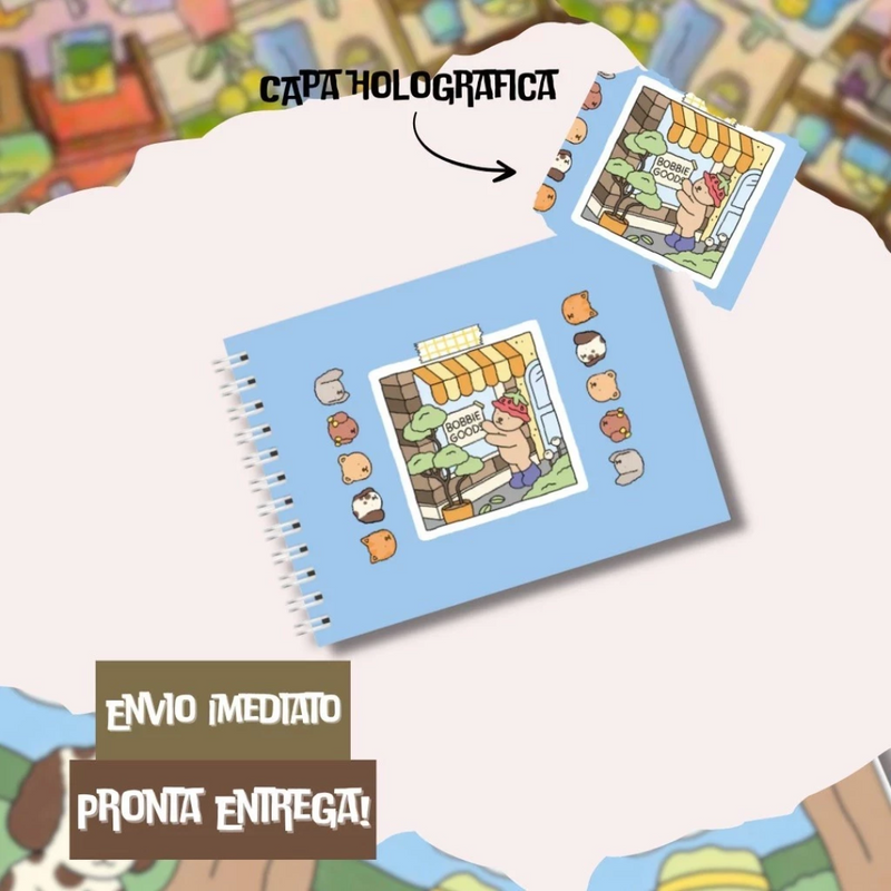 Livro De Colorir Bobbie Goods Comfy Cozy Capa Dura Desenhos Variados Folha Acetato Papel Gramatura 180g Edição Inédita